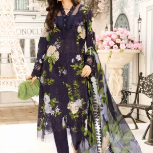 Maria B M Prints Embroidered Lawn Suit MPT-2602-B