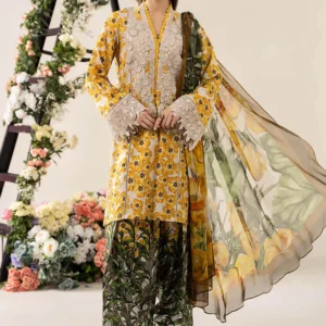 Maria B M Prints Embroidered Lawn Suit MPT-2606-A