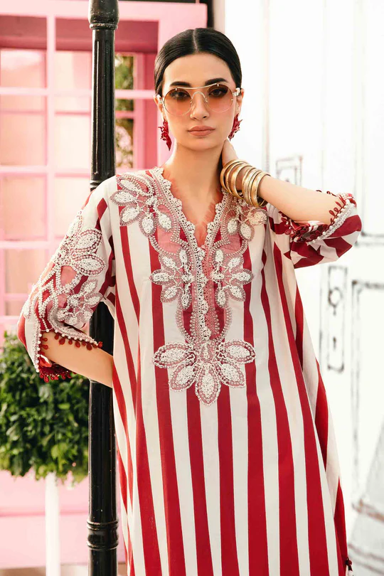 Maria B M Prints Embroidered Lawn Suit MPT-2609-A - Image 3