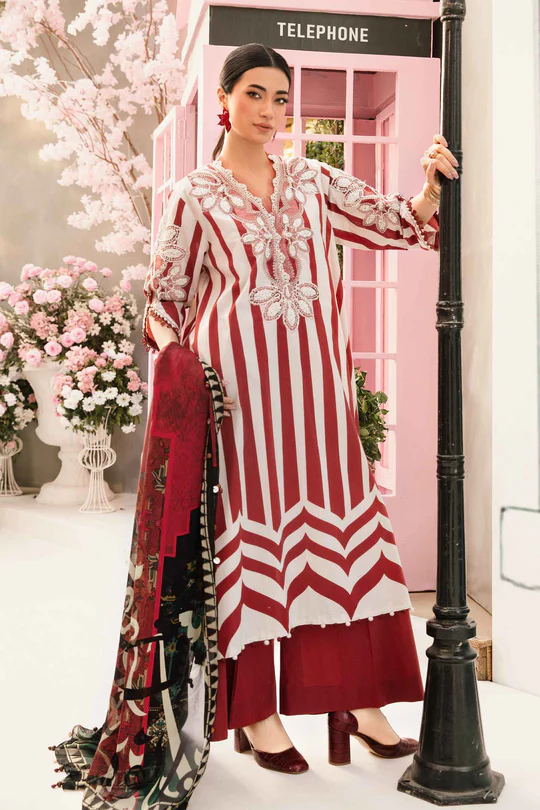 Maria B M Prints Embroidered Lawn Suit MPT-2609-A