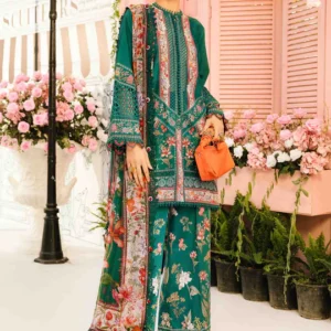 Maria B M Prints Embroidered Lawn Suit MPT-2610-A