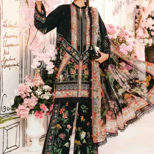 Maria B M Prints Embroidered Lawn Suit MPT-2610-B