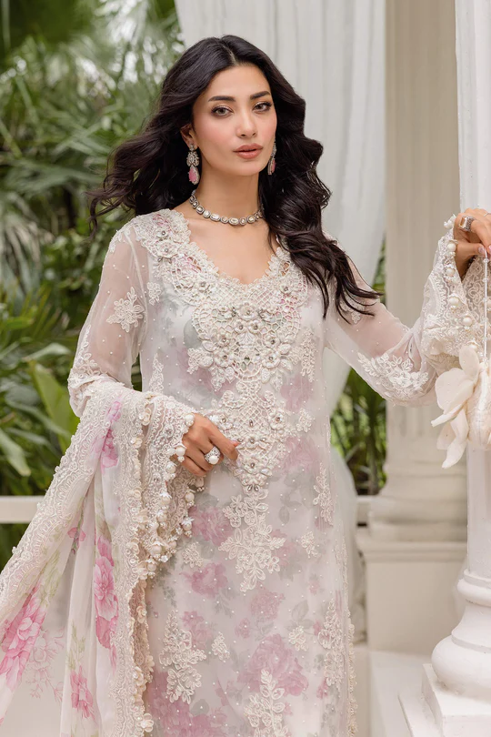 Maria B Luxury Emb Chiffon Suit - MPC-25-101 - Image 2