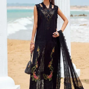Maria B Luxury Embroidered Lawn Suit-25-01