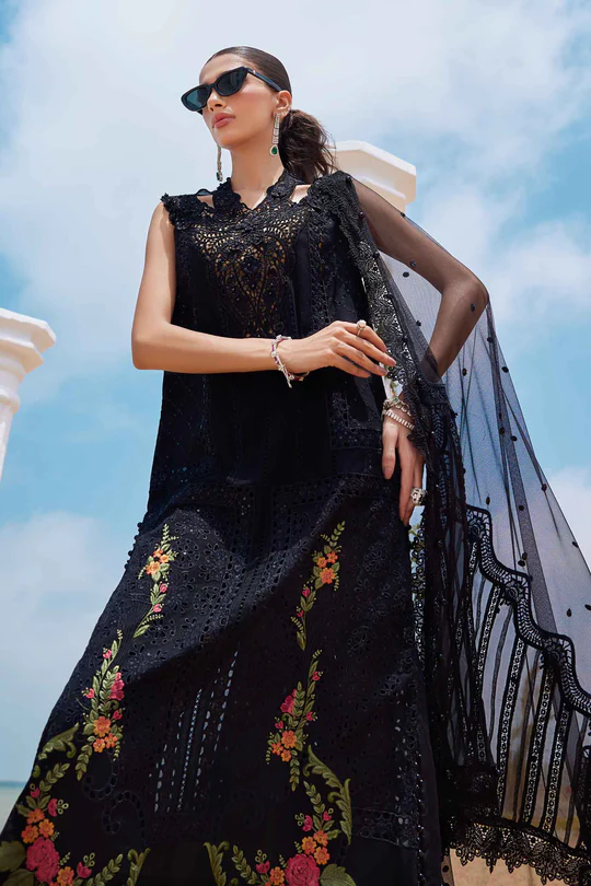Maria B Luxury Embroidered Lawn Suit-25-01 - Image 2