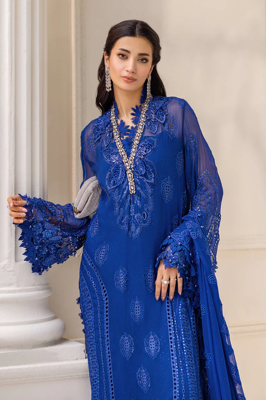Maria B Luxury Emb Chiffon Suit - MPC-25-103