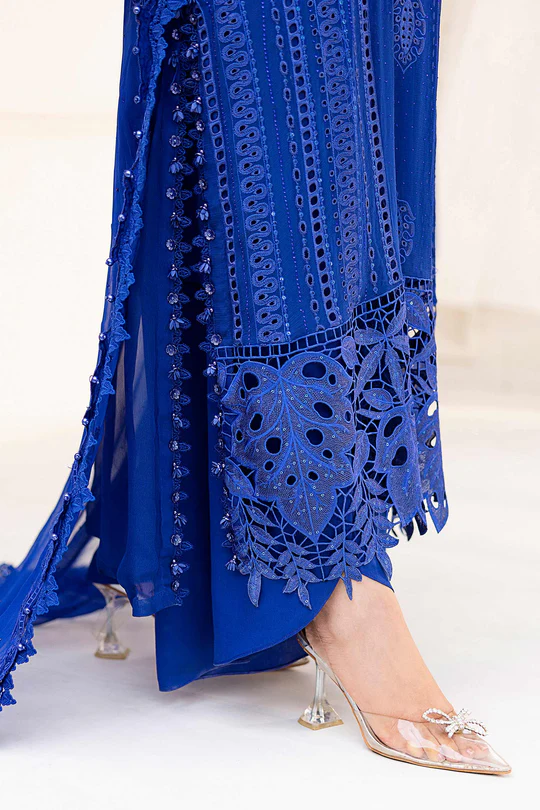 Maria B Luxury Emb Chiffon Suit - MPC-25-103 - Image 2