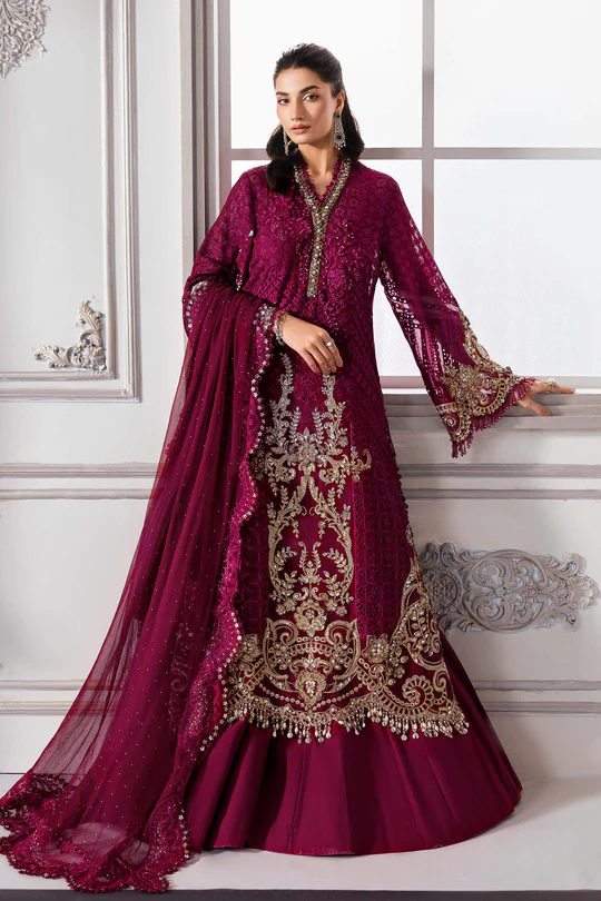 Maria B Luxury Embroidered Chiffon Suit - BD-3003