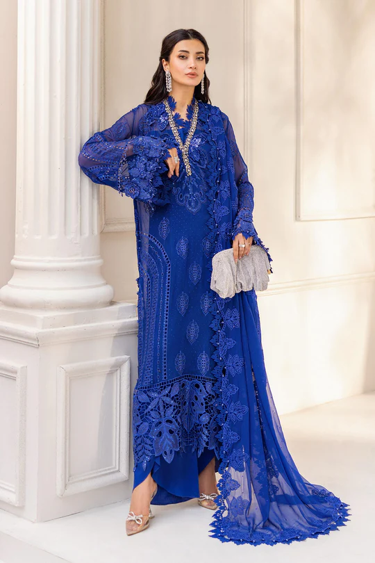 Maria B Luxury Emb Chiffon Suit - MPC-25-103 - Image 4