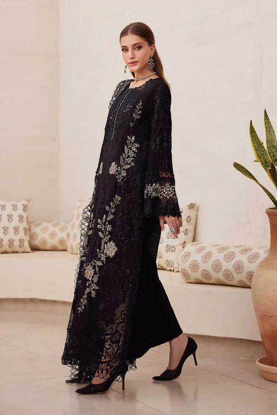 Maria B Embroidered Paper Cotton Lawn Suit 25-03 - Image 2