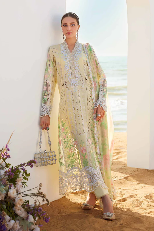 Maria B Luxury Embroidered Lawn Suit-25-04