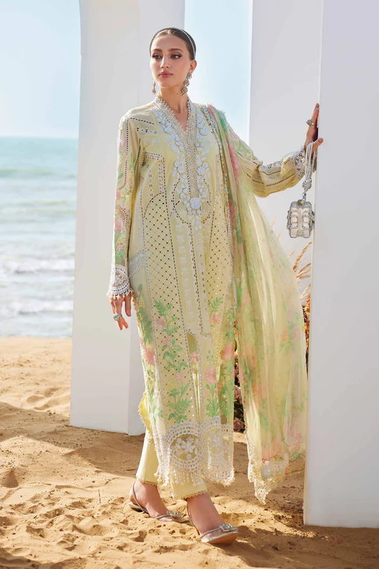 Maria B Luxury Embroidered Lawn Suit-25-04 - Image 3