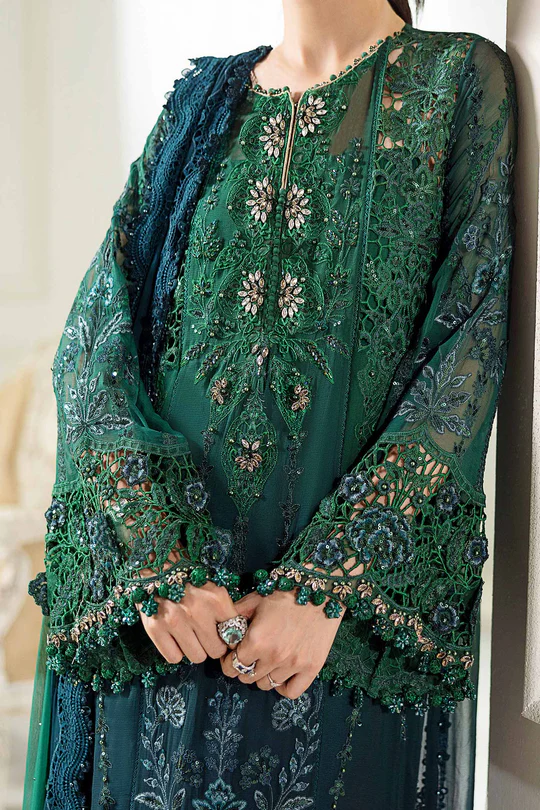 Maria B Luxury Emb Chiffon Suit - MPC-25-106 - Image 3