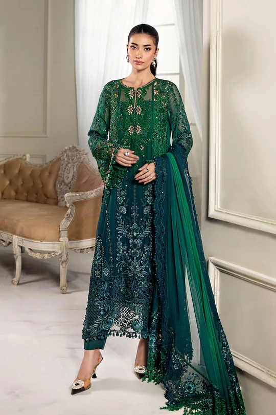 Maria B Luxury Emb Chiffon Suit - MPC-25-106