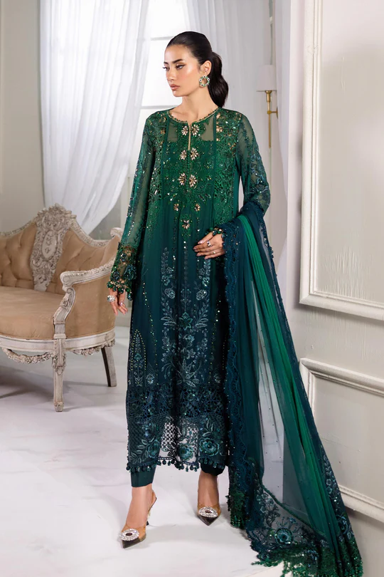 Maria B Luxury Emb Chiffon Suit - MPC-25-106 - Image 2