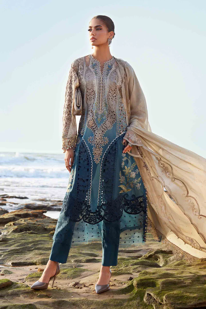 Maria B Embroidered Lawn Suit -25-08