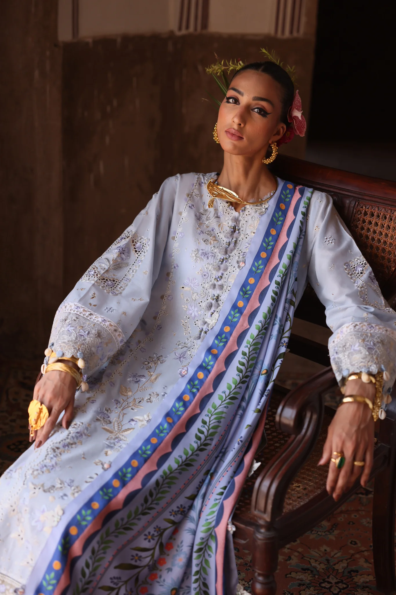 ELAN Luxury Emb Lawn SERENE (EL25-01 B) - Image 3